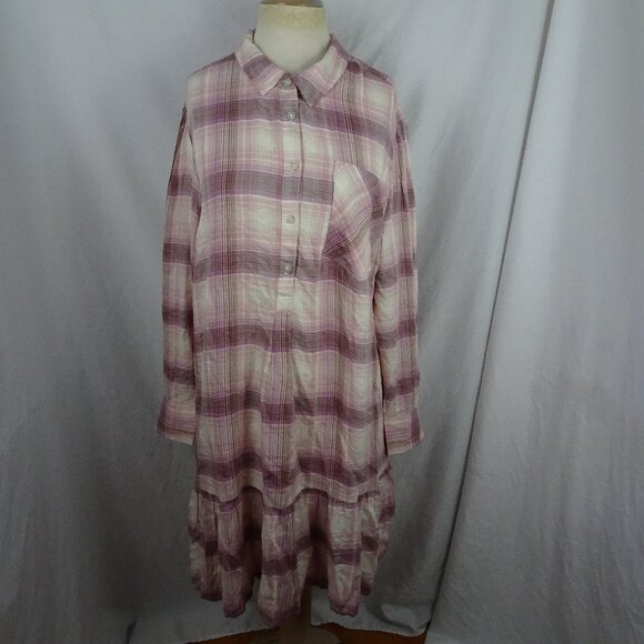 Time And Tru Women Plaid Dress with Pockets Size XXL (20) - Picture 1 of 9